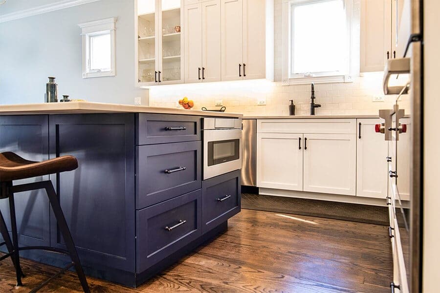 two tone cabinetry